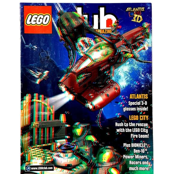 Lego Club Magazine, Atlantis 3D, LEGO City, Bionicle, Jan/Feb 2010, NM 9.4 - Picture 1 of 4